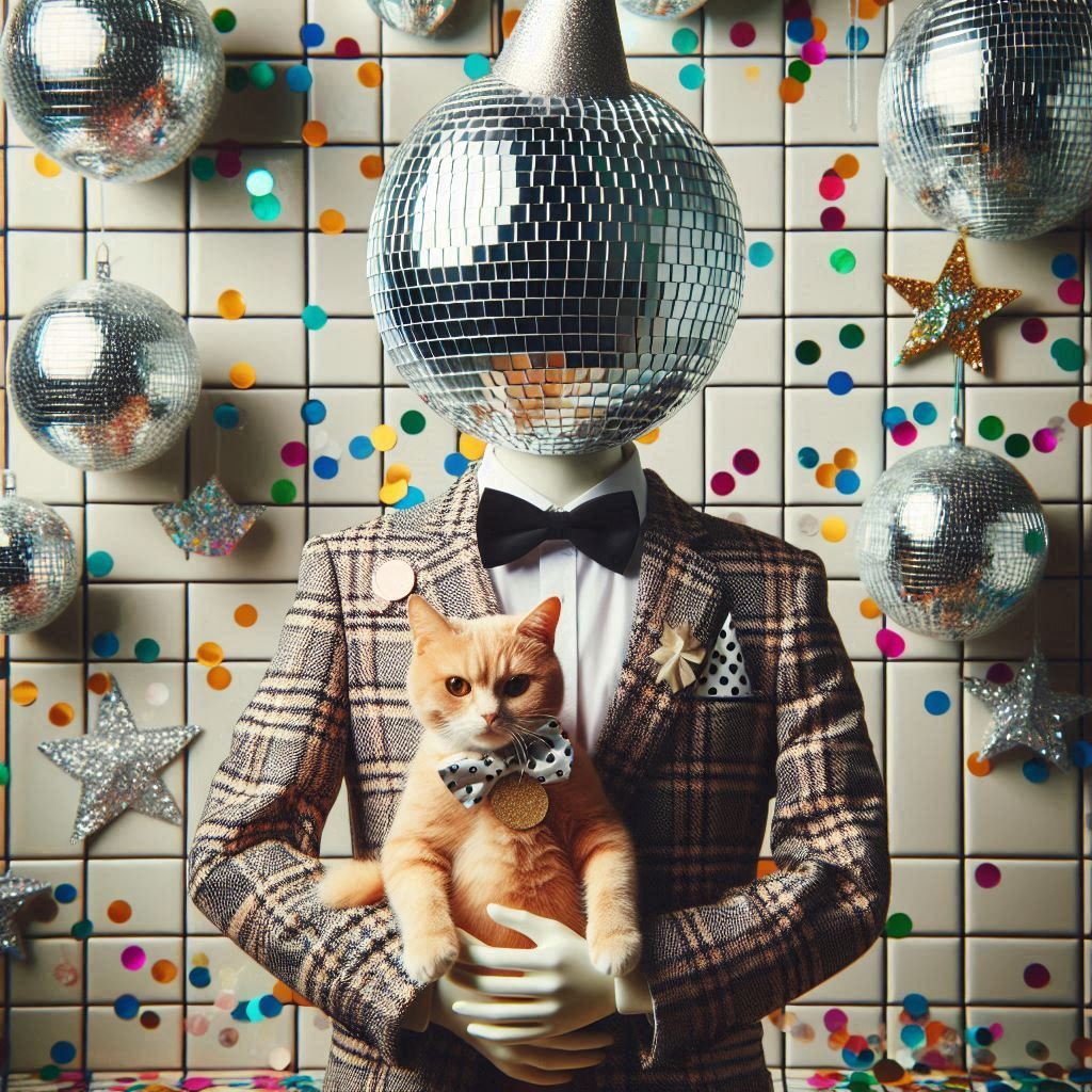 Disco Cat party artwork 09