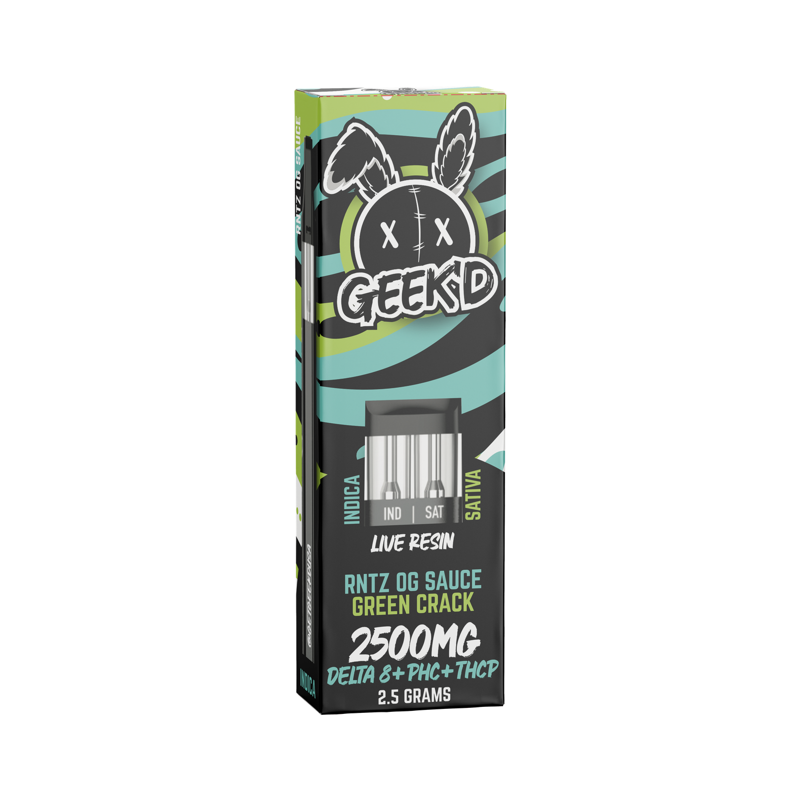 GEEK’D EXTRACTS – OUTER SPACE SAUCE & SUPER LEMON HAZE – DELTA 8 + PHC + THCP – LIVE RESIN DISPOSABLE