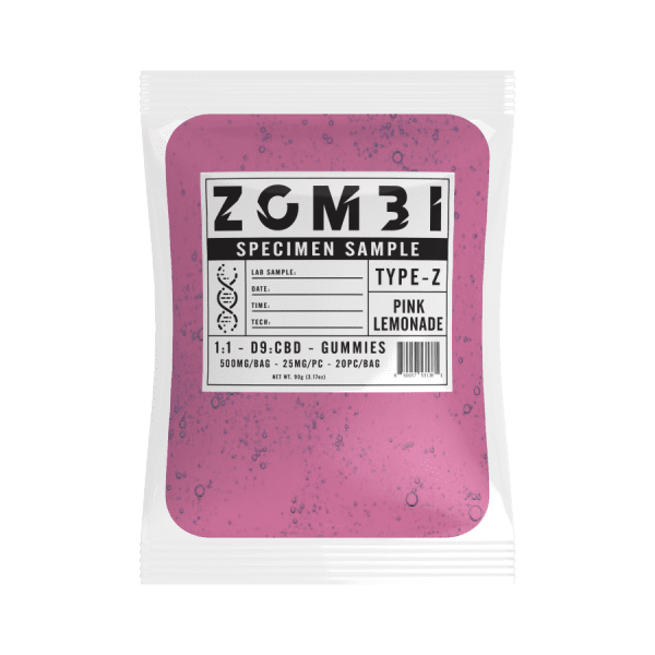 PINK LEMONADE: 1:1 D9:CBD GUMMIES